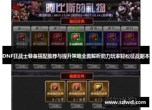 DNF狂战士装备搭配推荐与提升策略全面解析助力玩家轻松征战副本